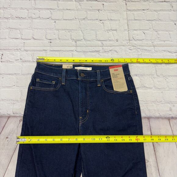 NWT Levi's 720 High Rise Super Skinny Jeans Women Size 29 Blue Denim D030 -20 - Picture 2 of 16